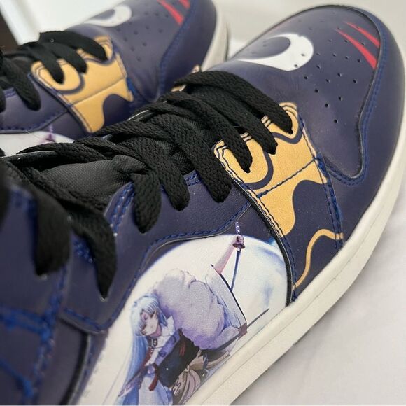 Anime Men’s High Top Lace up Sneakers Blue Character Size 9 - Picture 10 of 13